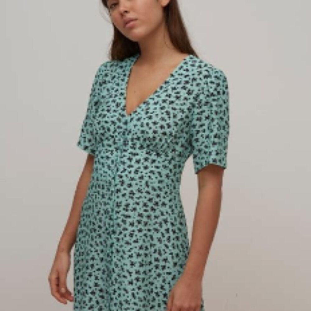 NWT Nobody's Child teal ditsy Alexa dress
